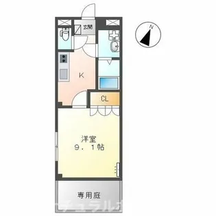 ラ・カサミア【105号室】の間取り