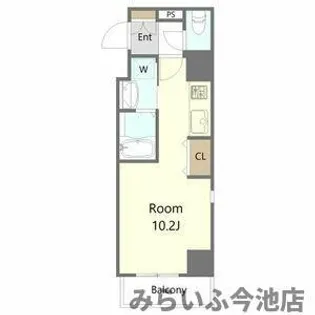 THE RESIDENCE IMAIKE EAST【1002号室】の間取り