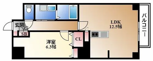 P-SQUARE Shumoku【8階】の間取り