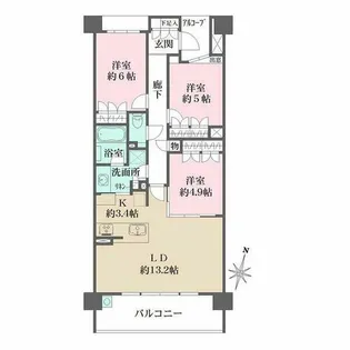 ザ・パークハウス東山レジデンス【1階】の間取り