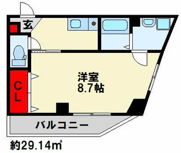 矢島ビル【505号室】の間取り