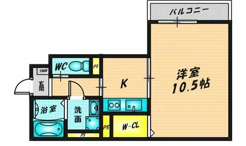 カーサ・チェルキオ【201号室】の間取り