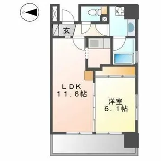 レインボーピア記念橋【5階】の間取り