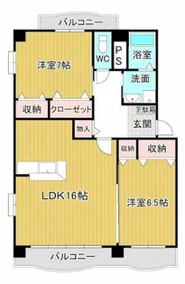 南の風ビル【302号室】の間取り