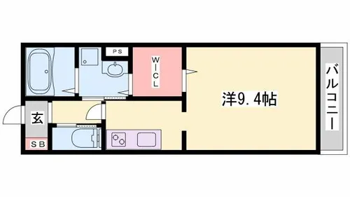 ルミエール野添【102号室】の間取り