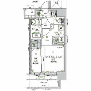 CREST TAPP志賀本通【2階】の間取り