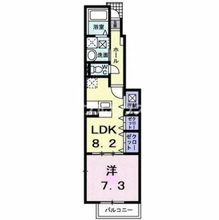 アビタシオン御馬A【1階】の間取り