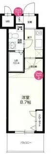 No.65 クロッシングタワーORIENT BLD.【7階】の間取り