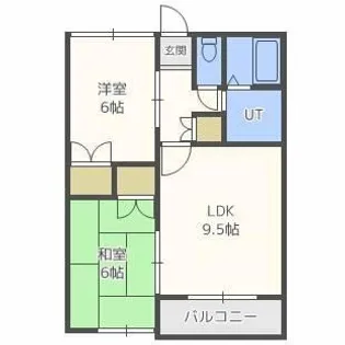 サンハイツ札幌オリオン【202号室】の間取り