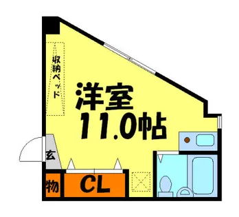 福田総合建設ビル【303号室】の間取り