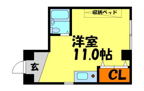 福田総合建設ビル【302号室】の間取り