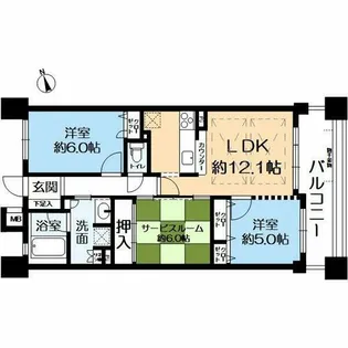 ヴェレーナ京都西向日【7階】の間取り