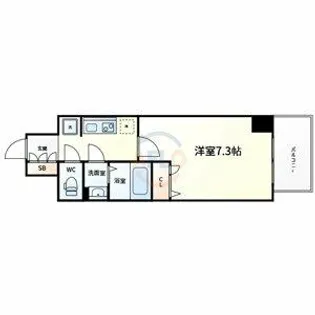 アプリーレ松屋町【6階】の間取り