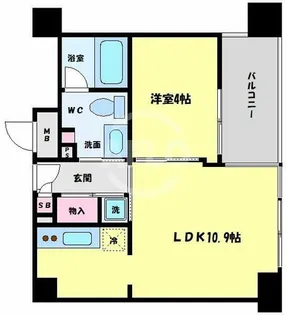 クリスタルブライト本町東【11階】の間取り