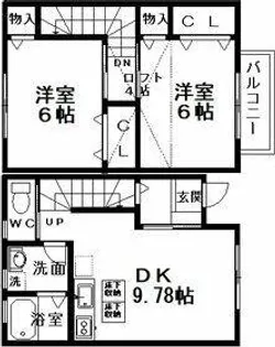 メゾーネ宗【1階】の間取り