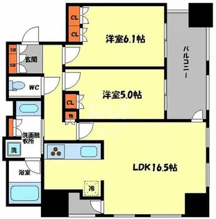クラッシィタワー淀屋橋【28階】の間取り