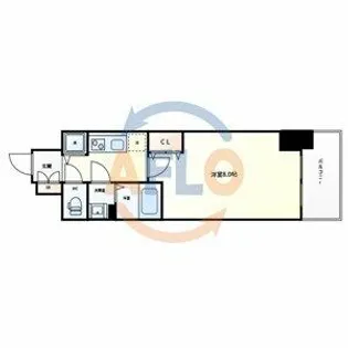 ソルテラス都島本通【7階】の間取り