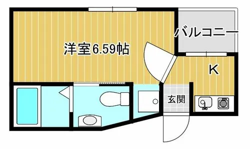 アバンサール遠里小野【4階】の間取り