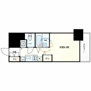 プレサンス心斎橋ルティア【2階】の間取り