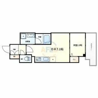 アーバネックス天満橋Front【12階】の間取り