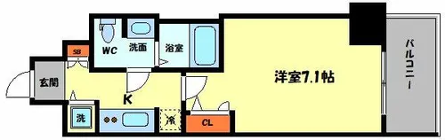 スワンズシティ大手前ソレイユ【11階】の間取り