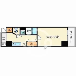 サムティ松屋町【5階】の間取り