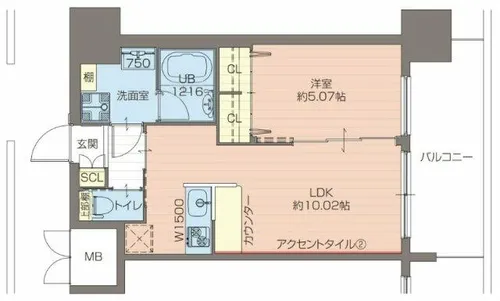 プレジオ都島ASIAN【12階】の間取り