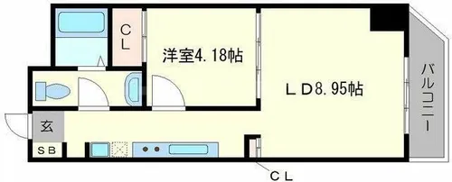 willDo谷町【4階】の間取り
