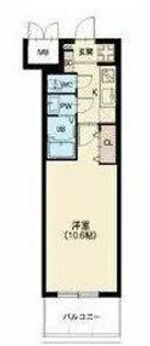 スプランディッド京橋EAST【6階】の間取り
