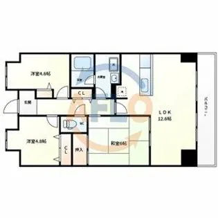 グランドソーワ今福鶴見【10階】の間取り