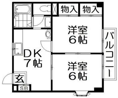グラスガーデンI【103号室】の間取り