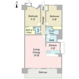 プロシード新瑞橋【8階】の間取り
