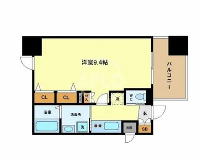 プレサンス谷町アルファ【10階】の間取り