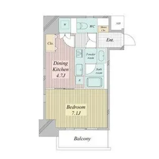 レジディア高岳【13階】の間取り