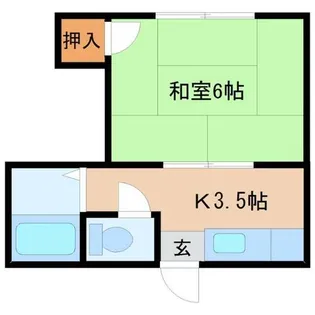 新宿コーポ【203号室】の間取り
