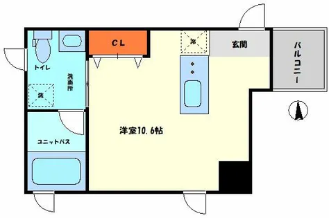 ルクレ堺筋本町レジデンス【2階】の間取り