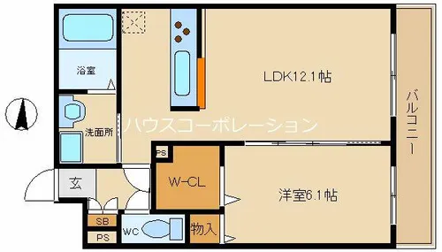 CLIFTON COURT【1階】の間取り