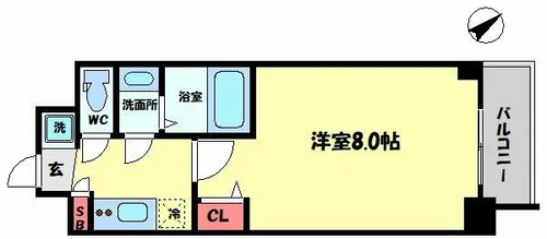 S-RESIDENCE都島【8階】の間取り