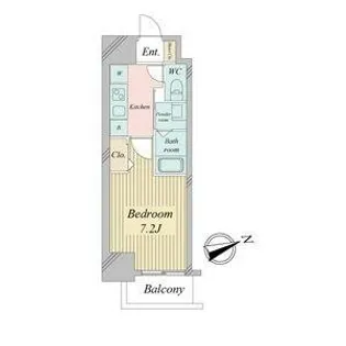 リバーコート砂田橋Ⅱ【8階】の間取り