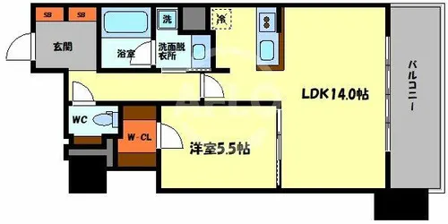 RJR堺筋本町タワー【12階】の間取り