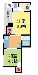 ブランドールM.川西【305号室】の間取り