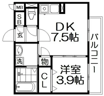 YNレジデンス枚方【210号室】の間取り