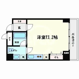 アーバンスタイル心斎橋【5階】の間取り