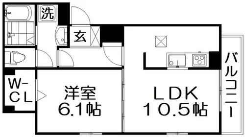 パインオーク A【1階】の間取り