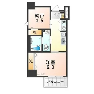 ディアコート宿屋町【9階】の間取り