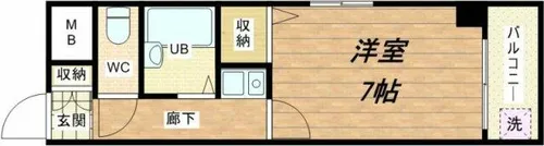 味原青山ビル【3階】の間取り