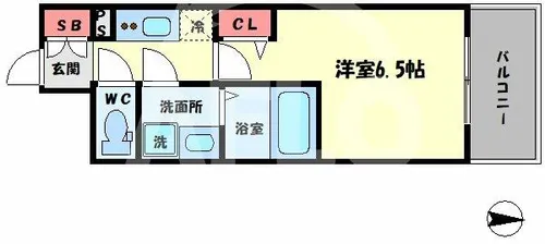 レジュールアッシュ桜宮リバーコート【7階】の間取り