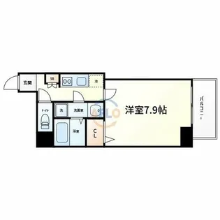 エグゼ堺筋本町【11階】の間取り