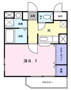 エスポワールヒル【2階】の間取り