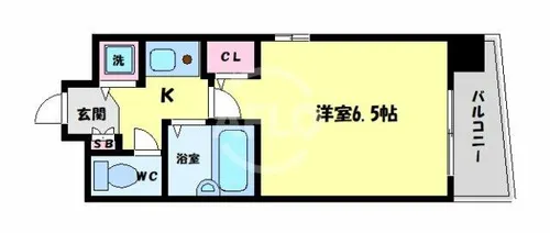 プレサンス内本町【9階】の間取り